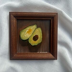 “Perfect Pair” oil painting framed in wood